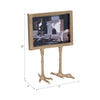 Holly 5x7 Photo Frame | Sculptural Bird Feet Stand | Gold Metal 10" Tall