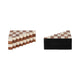 Decorative Checkerboard Bookend Set of 2 | Brown Ivory Staircase Style
