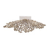 Tabletop Decor | Ocean Coral Sculpture White Marble Base | Gold Metal 21"