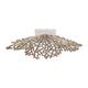 Tabletop Decor | Ocean Coral Sculpture White Marble Base | Gold Metal 21"