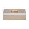 Rolf Decorative Storage Box | Clear Acrylic Lid | Agate Stone Knob 7"