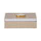 Rolf Decorative Storage Box | Clear Acrylic Lid | Agate Stone Knob 7"