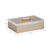 Rolf Decorative Storage Box | Clear Acrylic Lid | Agate Stone Knob 7"