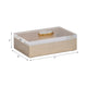 Rolf Decorative Storage Box | Clear Acrylic Lid | Agate Stone Knob 7"