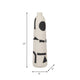 Funky Vase | Black Geometric Suar Wood Accents | 15" Ivory Ceramic