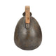Jug Vase w Woven Rattan Handle | Rustic Black & Brown Terracotta