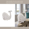 15" Whale Tabletop Decor Sculpture w Tail Up | White Albasia Wood