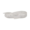 15" Whale Tabletop Decor Sculpture w Tail Up | White Albasia Wood