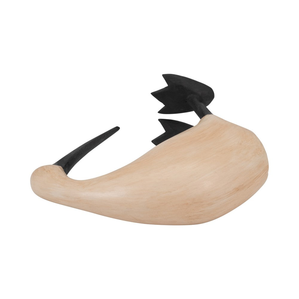 Decorative Kiwi Bird Figurine | Black Beak & Legs | 7" Natural Brown