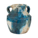 Accent Floral Vase w 3 Handles | 10" Blue & Ivory Terracotta