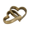 Intertwined Decorative Accent Piece | Two Hearts Intertwined | 9" Gold