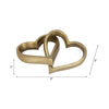 Intertwined Decorative Accent Piece | Two Hearts Intertwined | 9" Gold
