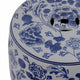 Outdoor Garden Barrel Accent Stool | 17" Classic Blue White Chinoiserie