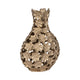 Sculpted Accent Vase | Open Gold Metal Multi Flower Design | 15"