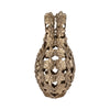Sculpted Accent Vase | Open Gold Metal Multi Flower Design | 15"