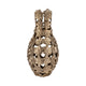 Sculpted Accent Vase | Open Gold Metal Multi Flower Design | 15"