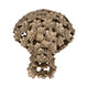 Sculpted Accent Vase | Open Gold Metal Multi Flower Design | 15"