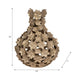 Sculpted Accent Vase | Open Gold Metal Multi Flower Design | 15"
