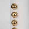 Decorative Flower Vase with Gold Side Knobs | 16" White Ceramic