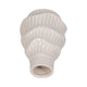 Decorative Vase | Wavy Shape & Rippled Texture | White Ceramic | 8"