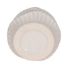 Decorative Vase | Wavy Shape & Rippled Texture | White Ceramic | 8"