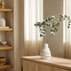 Decorative Flower Vase | 6" Ceramic Wavy Design | Glossy White