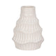 Decorative Flower Vase | 6" Ceramic Wavy Design | Glossy White