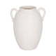 Antique Style Amphora Jug Vase with 2 Handles | 10" White Ceramic