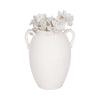Antique Style Amphora Jug Vase with 2 Handles | 10" White Ceramic
