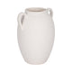 Antique Style Amphora Jug Vase with 2 Handles | 10" White Ceramic