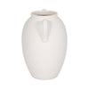 Antique Style Amphora Jug Vase with 2 Handles | 10" White Ceramic