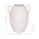 Antique Style Amphora Jug Vase with 2 Handles | 10" White Ceramic
