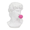 Eros Avant Garde Greek Statue with Pink Bubblegum | White Polyresin 12"