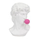 Eros Avant Garde Greek Statue with Pink Bubblegum | White Polyresin 12"
