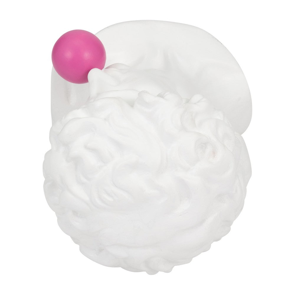 Eros Avant Garde Greek Statue with Pink Bubblegum | White Polyresin 12"