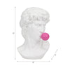 Eros Avant Garde Greek Statue with Pink Bubblegum | White Polyresin 12"
