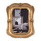Vintage Photo Frame | Gold Polyresin & Glass | 7 x 8 Baroque Design