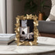 Accent Photo Frame | Fits 4x6 Portrait | Enchanted Butterflies Gold Polyresin