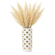Decorative Flower Vase | 15" White Ceramic | 3D Raised Gold Accent