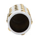 Decorative Flower Vase | 15" White Ceramic | 3D Raised Gold Accent