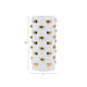 Decorative Flower Vase | 15" White Ceramic | 3D Raised Gold Accent
