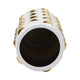 Decorative Flower Vase | 3D Raised Bubbled Accents | 11" White & Gold