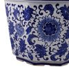 Traditional Decorative Planter Pot Set of 2 | Blue White Chinoiserie Design SBH-19141-01
