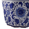 Traditional Decorative Planter Pot Set of 2 | Blue White Chinoiserie Design