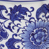 Classic Ceramic Pot Planters Set of 2 | Scalloped Rim Design | Blue & White