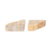 Decorative Bookend Set of 2 | Petrified Wood | Rough Edged Rustic Brown