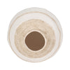 Decorative Flower Vase | Neutral White Gray & Tan Striped Pattern | 13"
