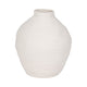Decorative Flower Vase | Woven Textured Design | 12" White Ceramic