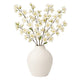 Decorative Flower Vase | Woven Textured Design | 12" White Ceramic