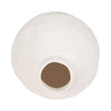 Decorative Flower Vase | Woven Textured Design | 12" White Ceramic